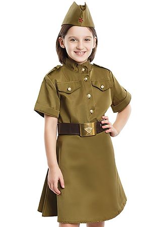 Детская военная форма для девочки ВОВ лайт-люкс, на рост 104-116 см, 3-5 лет, Бока
