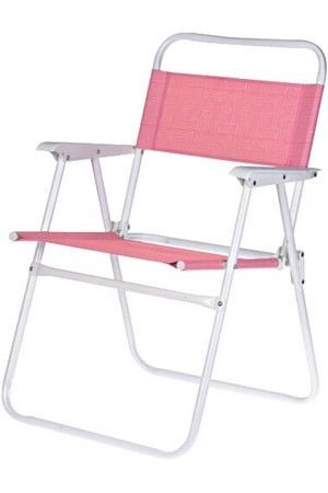 Складное пляжное кресло LUX COMFORT, полиэстер 600D, металл, розовое, 50х54х79 см, Koopman International