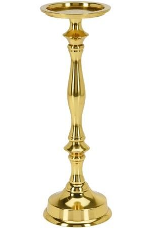 Канделябр БРИЛЛАРЕ, для свечи-столбика, золотой, 31 см, Koopman International
