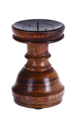 Подсвечник для широкой свечи МАНГО-СПА, деревянный, 14 см, Koopman International