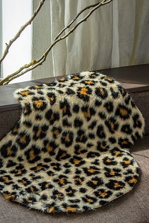 Декоративный коврик САВАННА - ЛЕОПАРД (мелкие пятна), искусственный мех, 55х38 см, Koopman International