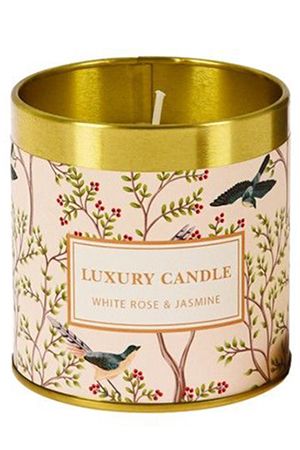 Ароматическая свеча ЛЕТНЯЯ РОМАНТИКА - White Rose and Jasmine, в баночке, 8 см, Koopman International