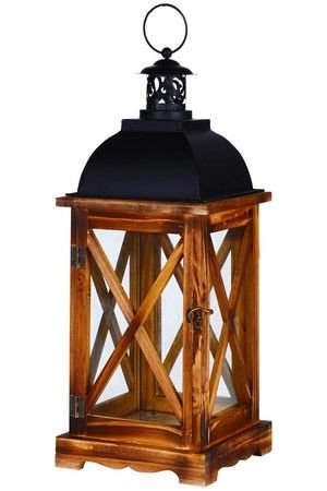 Винтажный подсвечник-фонарь ЗАЛЬЦБУРГ, деревянный, 41 см, Koopman International