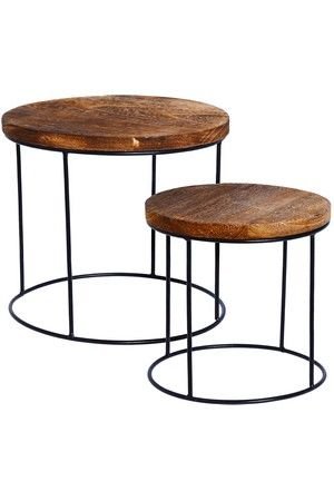 Комплект сервировочных столиков-подставок АДАМОВО ДЕРЕВО, коричневый, 31х28 см и 25х24 см, Koopman International
