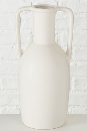 Керамическая ваза амфора ИЯ, белая, 26 см, Boltze