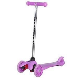 Самокат-кикборд Novatrack Disco-kids, детский трансформер, max 40 кг, розовый, 