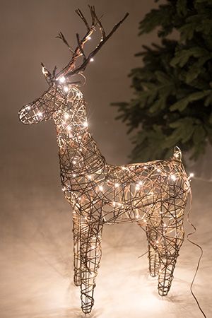 Светящаяся фигура ОЛЕНЬ-СОЗВЕЗДИЕ, коричневый, 96 тёплых белых LED-огней, 135 см, уличный, Kaemingk (Lumineo)