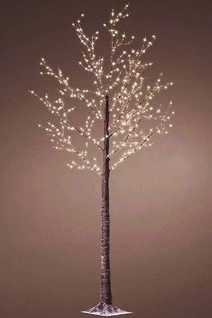 Светящееся дерево ВОЛШЕБСТВО ЗИМНЕЙ ВИШНИ, коричневое, 750 тёплых белых микро LED-огней, 2.2 м, уличное, Kaemingk (Lumineo)