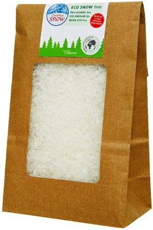 Искусственный снег из кукурузного крахмала ECO SNOW, мелкие хлопья, белый, 1 л, Kaemingk (Decoris)