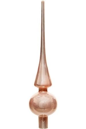 Елочная верхушка ROYAL CLASSIC, стеклянная, эмалевая, цвет: нежно-розовый, 260 мм, Kaemingk (Decoris)