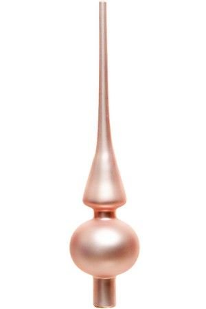 Елочная верхушка ROYAL CLASSIC, стеклянная, матовая, цвет: нежно-розовый, 260 мм, Kaemingk (Decoris)