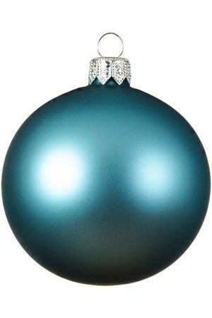 Елочный шар ROYAL CLASSIC стеклянный, матовый, цвет: голубой туман, 150 мм, Kaemingk (Decoris)