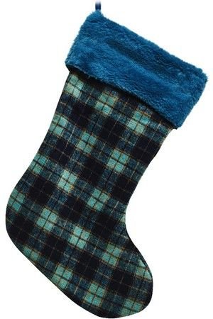 Носок для подарков ФЛАНЕЛЕВЫЙ УЮТ, полиэстер, синий с голубым, 44 см, Kaemingk
