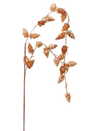 Декоративная ветка с шишками РАМО ДИ ПИНО, бежевая, 68 см, Kaemingk (Decoris)
