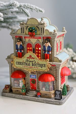 Рождественский бутик Норы, керамика, подсветка, 21х18х12 см, батарейки, LEMAX