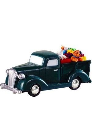 Декоративный автомобиль 'Грузовичок с подарками', пластик, чёрный, 10 см, LEMAX
