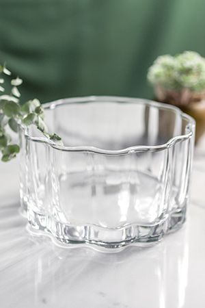 Стеклянная ваза-чаша ХОЛФЭНД, прозрачная, 18х10 см, Edelman, Mica