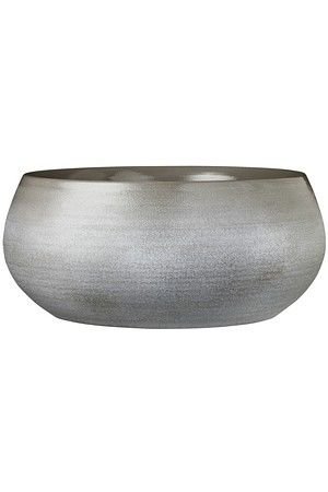 Керамическое кашпо-чаша ДОУРО, серое, 14х34 см, Edelman, Mica