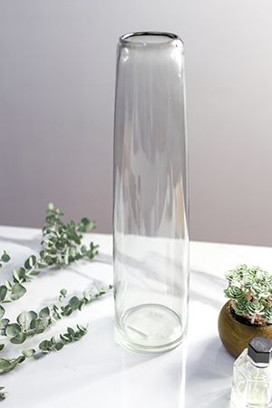 Стеклянная ваза КСАНДРА, дымчатая, 37 см, Edelman, Mica