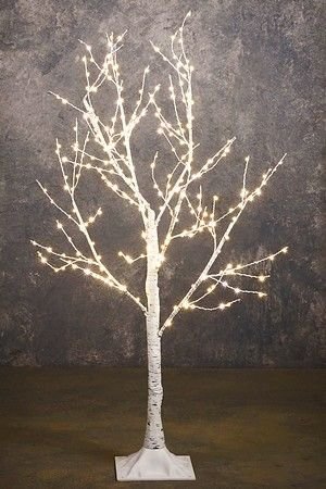Светящееся дерево БЕРЁЗКА, 300 тёплых белых микро LED-огней, 120 см, таймер, уличное, Edelman, Luca