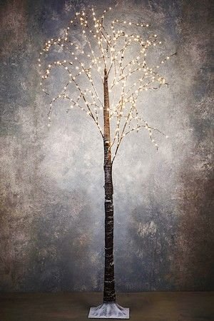 Светящееся дерево МОЛОДАЯ ИВУШКА, коричневая, 400 тёплых белых LED-огней, 180 см, таймер, уличная, Edelman, Luca