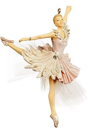 Ёлочная игрушка БАЛЕТНАЯ КЛАССИКА (танцовщица в розовой пачке), полистоун, 12.5 см, Goodwill