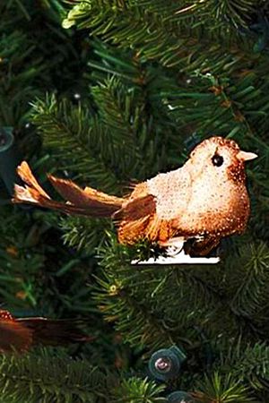Декоративная птичка КАРИНО на клипсе, перо, 9 см, Goodwill