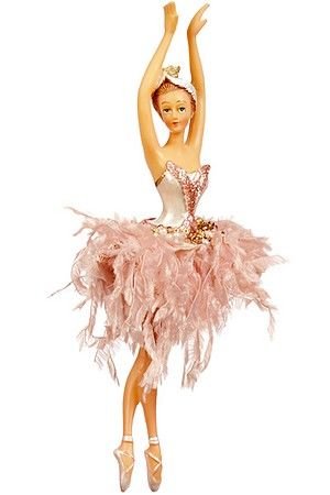 Ёлочная игрушка ПОД МУЗЫКУ СЕН-САНСА (балерина с поднятыми руками), полистоун, 19 см, Goodwill