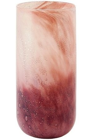 Высокая ваза БОЛЛЕ РОЗА, стеклянная, розовая, 42 см, EDG