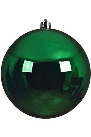 Пластиковый шар глянцевый, цвет: зелёный, 200 мм, Ели PENERI