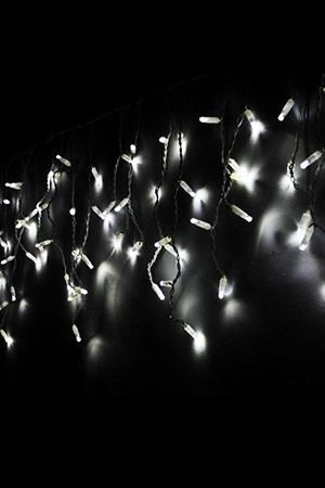Светодиодная гирлянда БАХРОМА ICICLE RUBI, 190 холодных белых LED-огней, 5х0.5+1.5 м, коннектор, черный каучук, уличная, SNOWHOUSE
