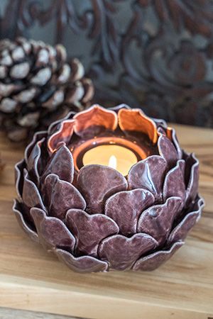 Керамический подсвечник МАЛЕВВИЯ под чайную свечу, шоколадный, 9 см, Boltze