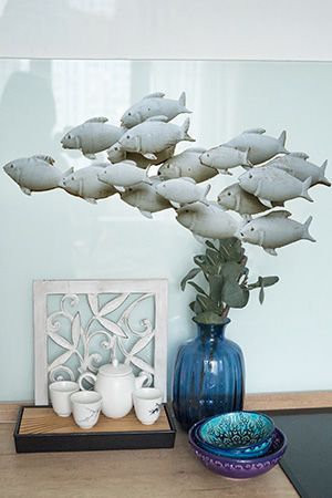 Декоративное настенное панно FISH FLIGHT, металл, 62х28 см, Boltze