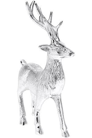 Декоративная статуэтка ОЛЕНЬ АРЖАН, металл, серебряный, 24 см, Koopman International