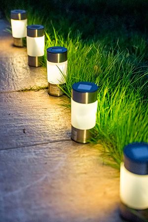 Садовые светильники Solar COMFORT LIGHT на солнечной батарее, тёплые белые LED-огни, 14 см, набор - 10 шт., Kaemingk (Lumineo)