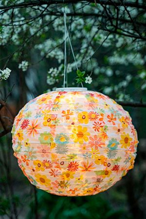 Садовый светильник Solar БУКЕТ ЭМОЦИЙ - китайский фонарик, тёплый белый LED-огонь, 40 см, Kaemingk (Lumineo)