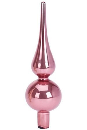 Верхушка для ёлки РОМАНТИЧНАЯ КЛАССИКА, темно розовая, стекло, 20 см, Koopman International