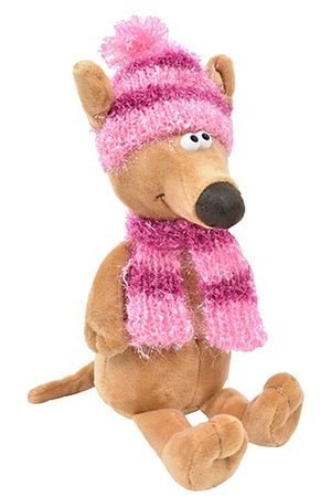Собака Чуча в розово-фиолетовой шапке, 30 см, ORANGE TOYS, exclusive