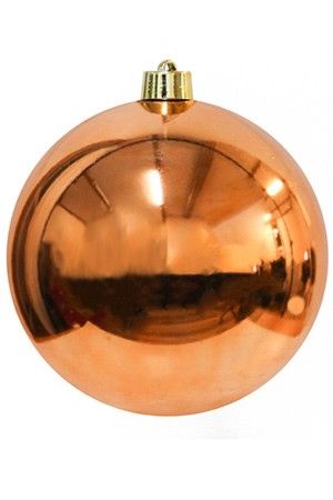 Пластиковый шар глянцевый, оранжевый, 300 мм, Winter Deco