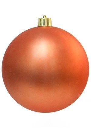Пластиковый шар матовый, оранжевый, 300 мм, Winter Deco