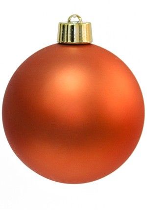 Пластиковый шар матовый, оранжевый, 200 мм, Winter Deco