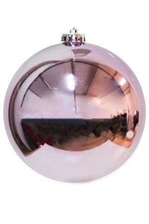 Пластиковый шар глянцевый, сиреневый, 150 мм, Winter Deco