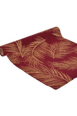 Ткань для декорирования РОСКОШНЫЕ ПЕРЬЯ, бордовая, 35x200 см, Kaemingk
