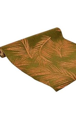 Ткань для декорирования РОСКОШНЫЕ ПЕРЬЯ, зелёная, 35x200 см, Kaemingk
