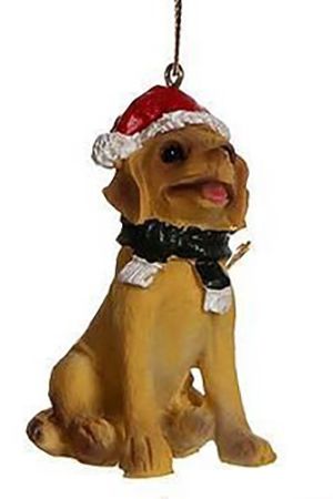 Елочная игрушка Собачка Бигль - Новогодние питомцы 8*4 см, подвеска, Edelman