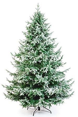 Искусственная елка Шотландия заснеженная 230 см, ЛИТАЯ 100%, CRYSTAL TREES