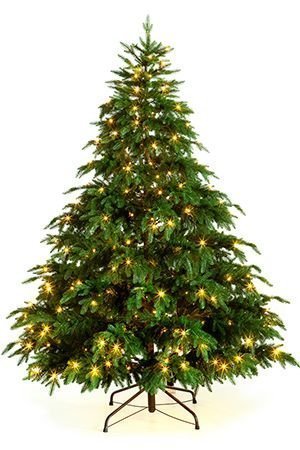 Искусственная елка с лампочками Версальские Огни 230 см, 670 теплых белых ламп, ЛИТАЯ 100%, CRYSTAL TREES