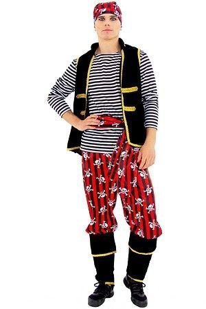 Карнавальный костюм для взрослых Пират, 50 размер, Батик