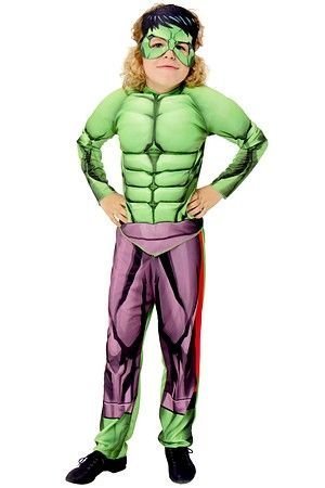 Карнавальный костюм Халк с мускулами - Мстители, рост 134 см, Батик