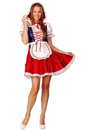 Карнавальный костюм для взрослых Красная Шапочка, 48 размер, Батик
